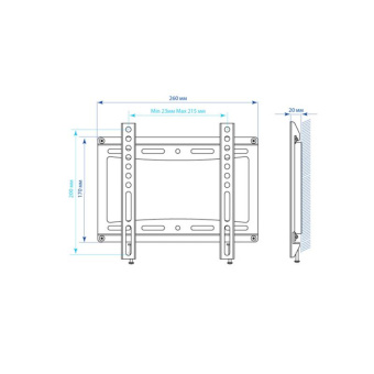 Кронштейн для телевизора Kromax IDEAL-5 черный 15"-47" макс.35кг настенный фиксированный - купить недорого с доставкой в интернет-магазине