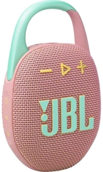 Колонка порт. JBL Clip 5 розовый 7W Mono BT 1400mAh - купить недорого с доставкой в интернет-магазине