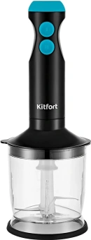 Блендер погружной Kitfort КТ-3041-3 350Вт черный/бирюзовый - купить недорого с доставкой в интернет-магазине