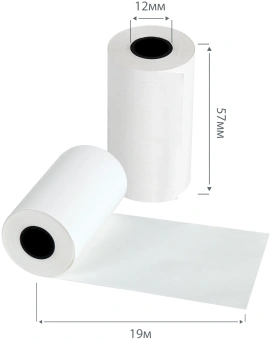 Лента чековая Cactus CS-RT57-19 57мм 19м 12mm термобумага (19) - купить недорого с доставкой в интернет-магазине