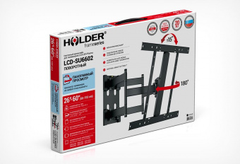 Кронштейн для телевизора Holder LCD-SU6602-B черный 26"-60" макс.45кг настенный поворот - купить недорого с доставкой в интернет-магазине