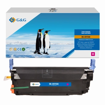 Картридж лазерный G&G GG-C9733A C9733A пурпурный (12000стр.) для HP CLJ 5500/5500n/5500dn/5500hdn/5500dtn/5550/5550n/5550dtn/5550hdn - купить недорого с доставкой в интернет-магазине