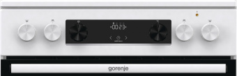 Плита Электрическая Gorenje GEC6C40WD белый стеклокерамика (без крышки) - купить недорого с доставкой в интернет-магазине