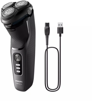 Бритва роторная Philips S3343/13 реж.эл.:3 питан.:аккум. черный - купить недорого с доставкой в интернет-магазине