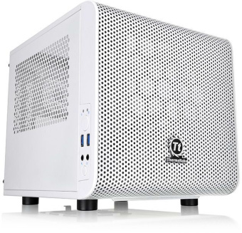 Корпус Thermaltake Core V1 белый без БП miniITX 2x80mm 1x120mm 1x140mm 2xUSB3.0 audio bott PSU - купить недорого с доставкой в интернет-магазине