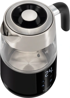 Чайник электрический Vitek VT-WK1044 1.7л. 2200Вт черный/серебристый корпус: стекло/пластик - купить недорого с доставкой в интернет-магазине