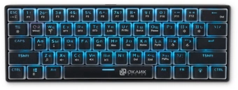 Клавиатура Оклик K763W механическая черный USB беспроводная BT/Radio Multimedia for gamer LED (1920548) кабель 1.5м - купить недорого с доставкой в интернет-магазине