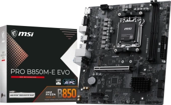 Материнская плата MSI PRO B850M-E EVO Socket AM5 AMD B850 2xDDR5 mATX AC`97 8ch(7.1) 2.5Gg RAID+VGA+HDMI - купить недорого с доставкой в интернет-магазине