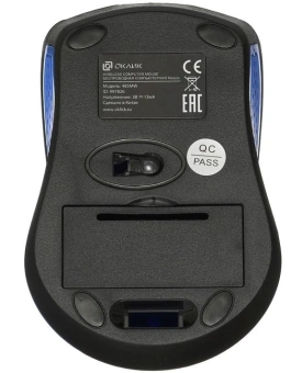 Мышь Оклик 485MW черный/синий оптическая 1000dpi беспров. USB для ноутбука 3but (997826) - купить недорого с доставкой в интернет-магазине