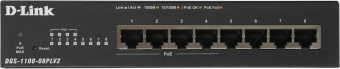 Коммутатор D-Link DGS-1100-08PLV2/A1A (L2) 8x1Гбит/с 4PoE+ 80W настраиваемый - купить недорого с доставкой в интернет-магазине