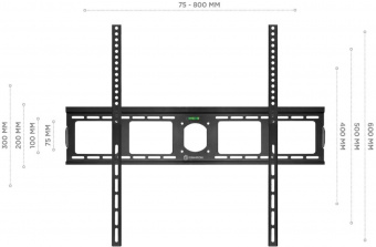 Кронштейн для телевизора Onkron UF4 черный 55"-100" макс.75кг настенный фиксированный - купить недорого с доставкой в интернет-магазине