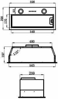Вытяжка встраиваемая Maunfeld Thames 601M белый управление: кнопочное (1 мотор) - цена, купить или заказать с доставкой в интернет-магазине Вытяжка встраиваемая Maunfeld Thames 601M белый управление: кнопочное (1 мотор) - купить недорого с доставкой в интернет-магазине