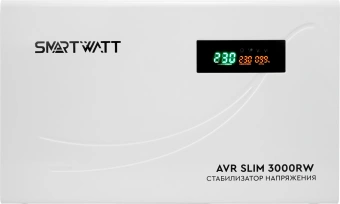 Стабилизатор напряжения Smartwatt AVR Slim 3000RW 3000ВА белый - купить недорого с доставкой в интернет-магазине