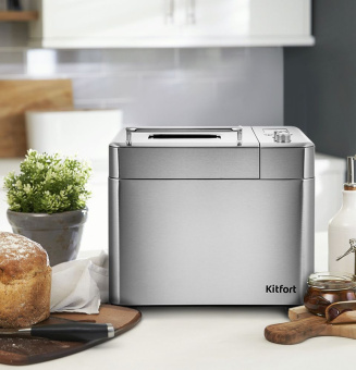 Хлебопечь Kitfort КТ-304 550Вт серебристый - купить недорого с доставкой в интернет-магазине