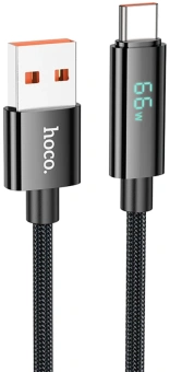 Кабель Hoco U125 TYPE-C 5A(11916) USB (m)-USB Type-C (m) 1.2м черный - купить недорого с доставкой в интернет-магазине