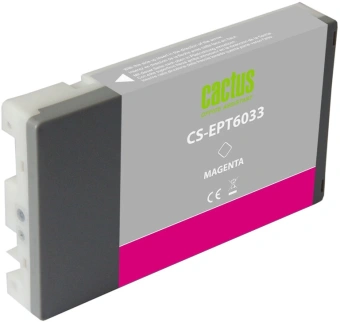 Картридж струйный Cactus CS-EPT6033 T6033 пурп.пигм. (220мл) для Epson Stylus PRO 7880/9880 с чипом - купить недорого с доставкой в интернет-магазине