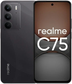 Смартфон Realme RMX3941 C75 128Gb 8Gb черный моноблок 3G 4G 2Sim 6.72" 1080x2400 Android 14 50Mpix 802.11 a/b/g/n/ac NFC GPS GSM900/1800 GSM1900 TouchSc microSD - купить недорого с доставкой в интернет-магазине