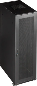Шкаф серверный Lanmaster (TWT-CBB-47U-6X6-G1) напольный 47U 600x600мм пер.дв.стекл металл 2 бок.пан. 800кг черный 526мм 95кг 2277мм IP20 металл - купить недорого с доставкой в интернет-магазине