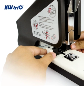 Степлер мощный Kw-Trio 050LX 23/6 23/8 23/10 23/13 23/15 23/17 23/20 23/23 (200листов) снижение усилия черный 100скоб металл коробка - купить недорого с доставкой в интернет-магазине