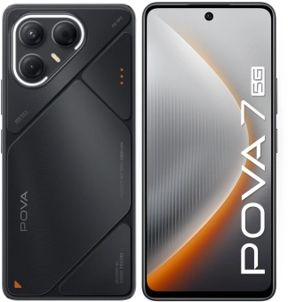 Смартфон Tecno Pova 7 5G 256Gb 8Gb черный моноблок 3G 4G 2Sim 6.78" 1080x2460 Android 15 50Mpix 802.11 a/b/g/n/ac/ax NFC GPS GSM900/1800 Protect microSD max1024Gb - купить недорого с доставкой в интернет-магазине