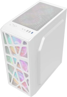 Корпус Formula Mana белый без БП ATX 4x120mm 2xUSB2.0 1xUSB3.0 audio bott PSU - купить недорого с доставкой в интернет-магазине