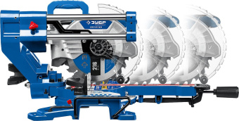 Торцовочная пила Зубр ППТ-216-П 1800Вт 4500об/мин d=216мм - купить недорого с доставкой в интернет-магазине