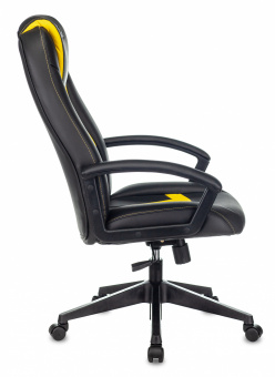 Кресло игровое Zombie 8 черный/желтый эко.кожа крестов. пластик - купить недорого с доставкой в интернет-магазине