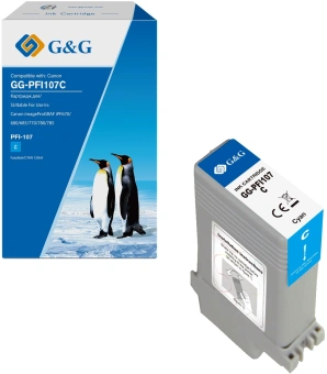Картридж струйный G&G GG-PFI107C PFI-170 C голубой (130мл) для Canon imageProGRAF iPF670/680/685/770/780/785 - купить недорого с доставкой в интернет-магазине