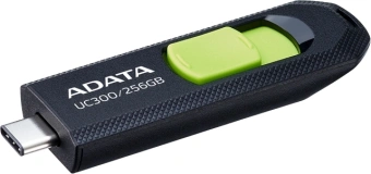 Флеш Диск A-Data 256GB Type-C UC300 ACHO-UC300-256G-RBK/GN USB3.2 черный/зеленый - купить недорого с доставкой в интернет-магазине