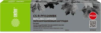Картридж перезаправляемый струйный Cactus CS-R-PFI320MBK PFI-320 черный матовый (260мл) для Canon imagePROGRAF TM-200/200MFP/205/300/300MFP/305/250/255/350/355 без чипа - купить недорого с доставкой в интернет-магазине