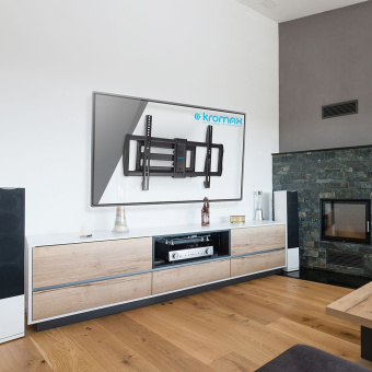 Кронштейн для телевизора Kromax GALACTIC-61 черный 32"-90" макс.45кг настенный поворот и наклон - купить недорого с доставкой в интернет-магазине