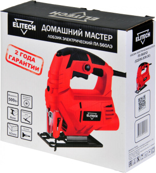 Лобзик Elitech ПЛ 560ЛЭ 500Вт 2800ходов/мин от электросети - купить недорого с доставкой в интернет-магазине