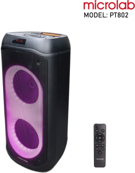Колонка порт. Microlab PT802 черный 200W 1.0 BT/3.5Jack/USB 4400mAh (без.бат) - купить недорого с доставкой в интернет-магазине