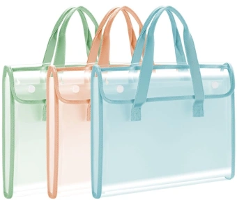 Папка-портфель Deli PM308GREEN на кнопке 7 отдел. A4 с окантовкой пвх прозрачный/зеленый - купить недорого с доставкой в интернет-магазине