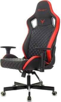Кресло игровое Knight Outrider черный/красный ромбик экокожа с подголов. крестов. металл - купить недорого с доставкой в интернет-магазине