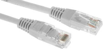 Патч-корд Hyperline PC-LPM-UTP-RJ45-RJ45-C5e-10M-LSZH-GY UTP RJ-45 вил.-вилка RJ-45 кат.5E 10м серый LSZH 24AWG - купить недорого с доставкой в интернет-магазине