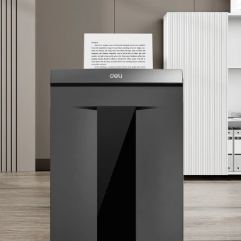 Шредер Deli Laro-H ET098 серый (секр.P-7) фрагменты 8лист. 30лтр. скрепки скобы пл.карты CD - купить недорого с доставкой в интернет-магазине