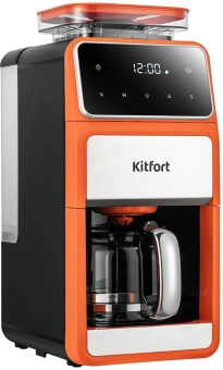 Кофеварка капельная Kitfort КТ-7622 1050Вт оранжевый/черный - купить недорого с доставкой в интернет-магазине