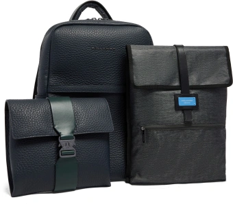 Рюкзак Piquadro Materia CA7262W151/BLUVE синий/зеленый натур.кожа - купить недорого с доставкой в интернет-магазине