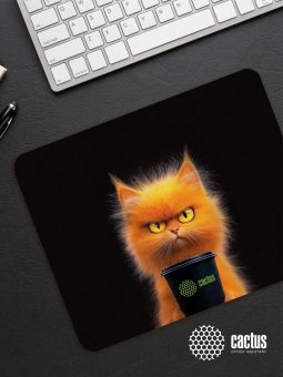 Коврик для мыши Cactus Red Cat 220x180x2мм (CS-MP-P11XS) - купить недорого с доставкой в интернет-магазине