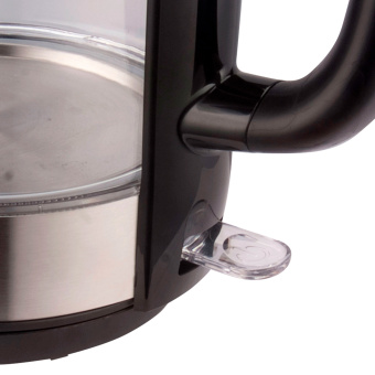 Чайник электрический Hyundai HYK-G4034 1.8л. 2200Вт черный/прозрачный корпус: стекло/пластик - купить недорого с доставкой в интернет-магазине