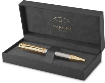 Ручка шариков. Parker Ingenuity Pioneers K571 (2200952) Arrow Grey GT M черн. черн. подар.кор. - купить недорого с доставкой в интернет-магазине