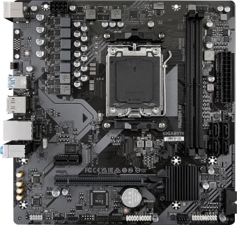 Материнская плата Gigabyte A620M H SocketAM5 AMD A620 2xDDR5 mATX AC`97 8ch(7.1) GbLAN RAID+HDMI+DP - купить недорого с доставкой в интернет-магазине