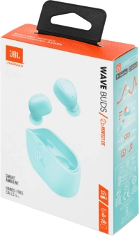 Гарнитура внутриканальные JBL Wave Buds мятный беспроводные bluetooth в ушной раковине (JBLWBUDSMIT) - купить недорого с доставкой в интернет-магазине