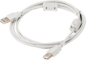 Кабель-удлинитель USB2.0-AM-AF-1.8M-MG USB A(m) USB A(f) 1.8м феррит.кольца серый - купить недорого с доставкой в интернет-магазине