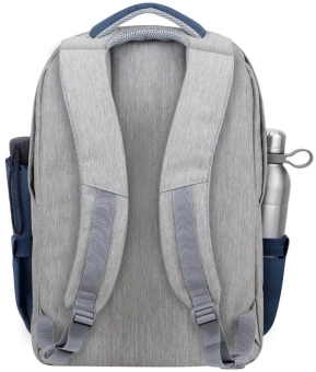 Рюкзак для ноутбука 17.3" Riva 7567 серый/темно-синий полиэстер (7567 GREY/DARK BLUE) - купить недорого с доставкой в интернет-магазине