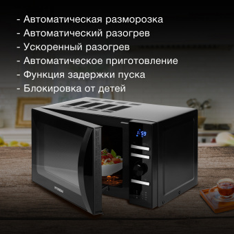 Микроволновая Печь Hyundai HYM-D3031 20л. 700Вт черный - купить недорого с доставкой в интернет-магазине