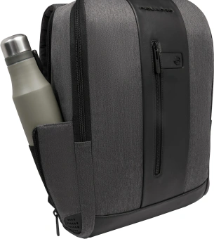 Рюкзак мужской Piquadro Brief2 CA4818BR2/GRN серый/черный нейлон/натур.кожа - купить недорого с доставкой в интернет-магазине