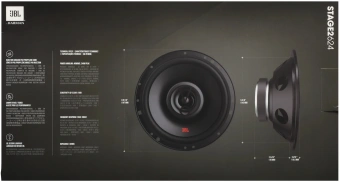 Колонки автомобильные JBL Stage2 624 (без решетки) 240Вт 91дБ 4Ом 16.5см (6 1/2дюйм) (ком.:2кол.) коаксиальные двухполосные - купить недорого с доставкой в интернет-магазине