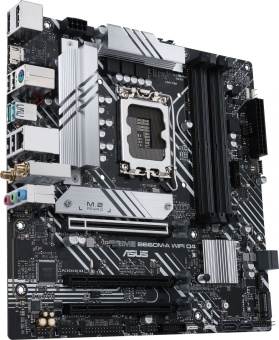 Материнская плата Asus PRIME B660M-A WIFI D4 Soc-1700 Intel B660 4xDDR4 mATX AC`97 8ch(7.1) GbLAN RAID+HDMI+DP - купить недорого с доставкой в интернет-магазине